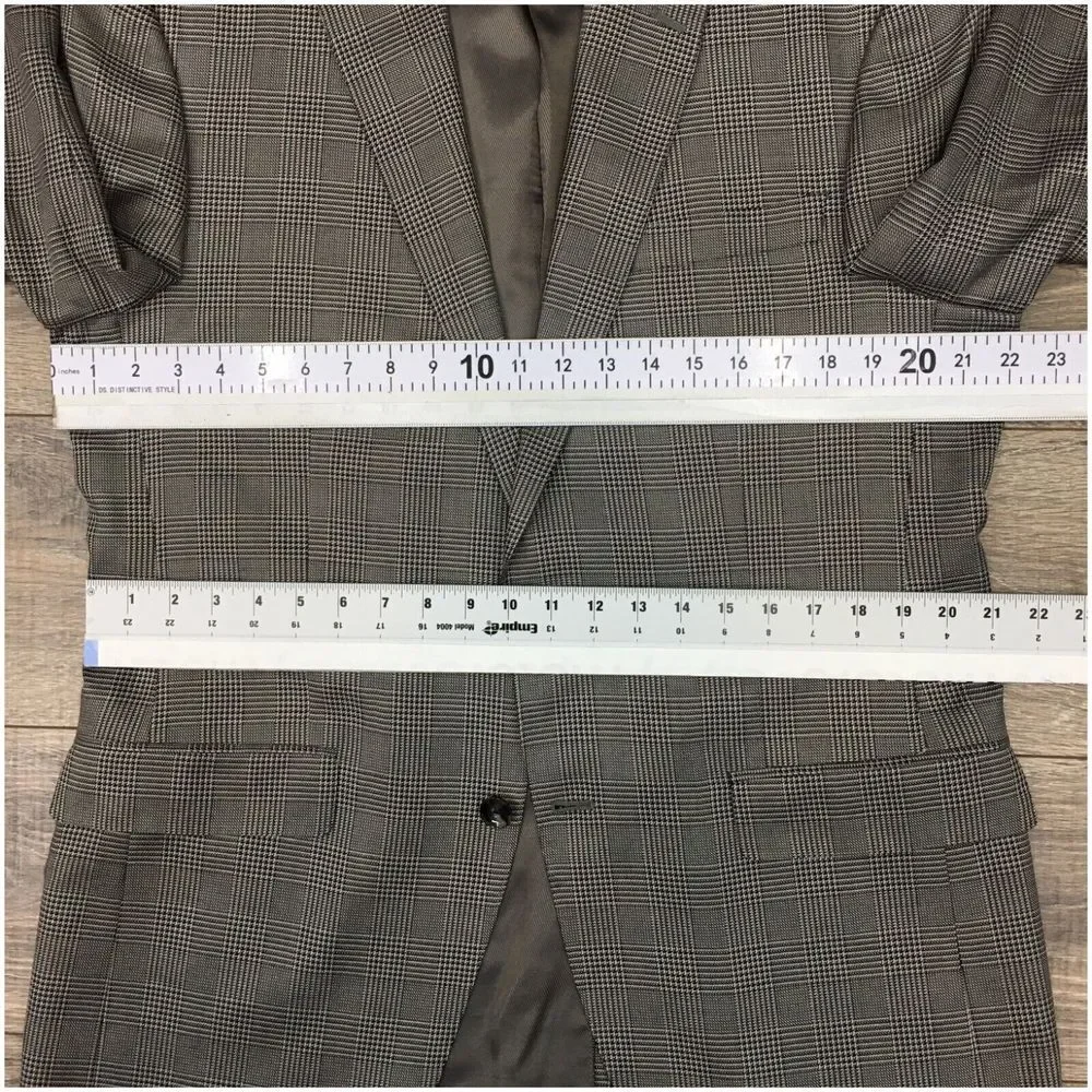 HART SCHAFFNER Mens Blazer Sport Coat Casual Jacket Size 42L‎ Wool Silk Suit USA